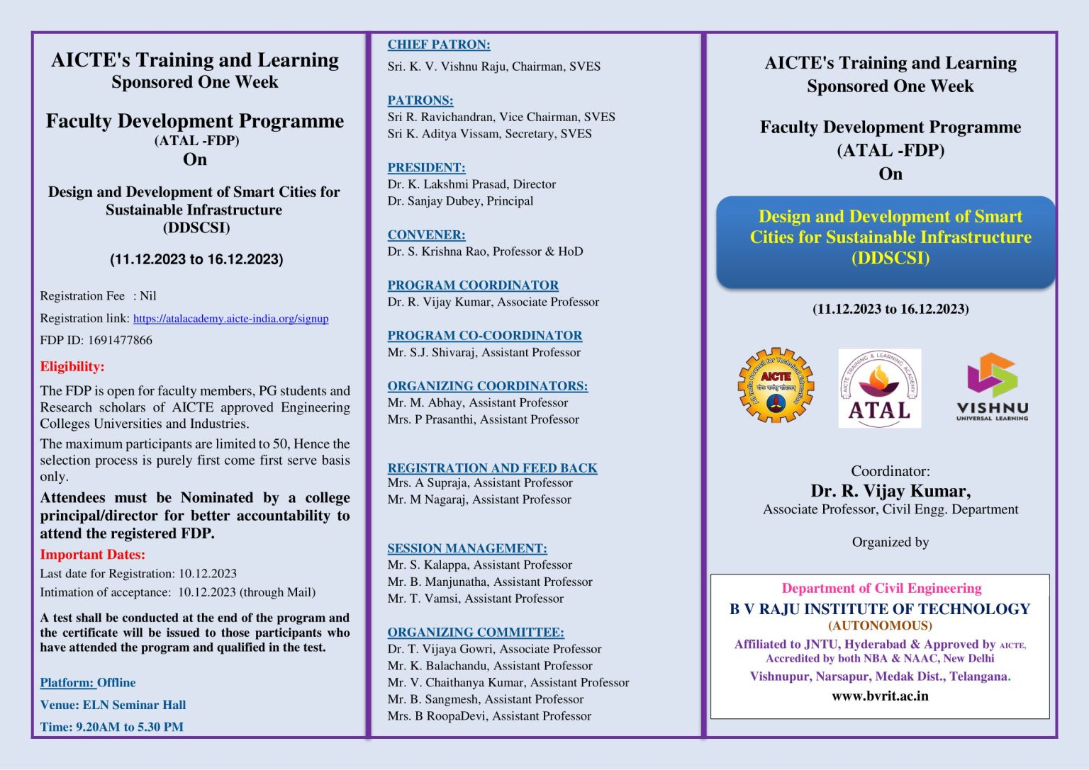 Civil Engineering AICTEs Training And Learning Sponsored One Week