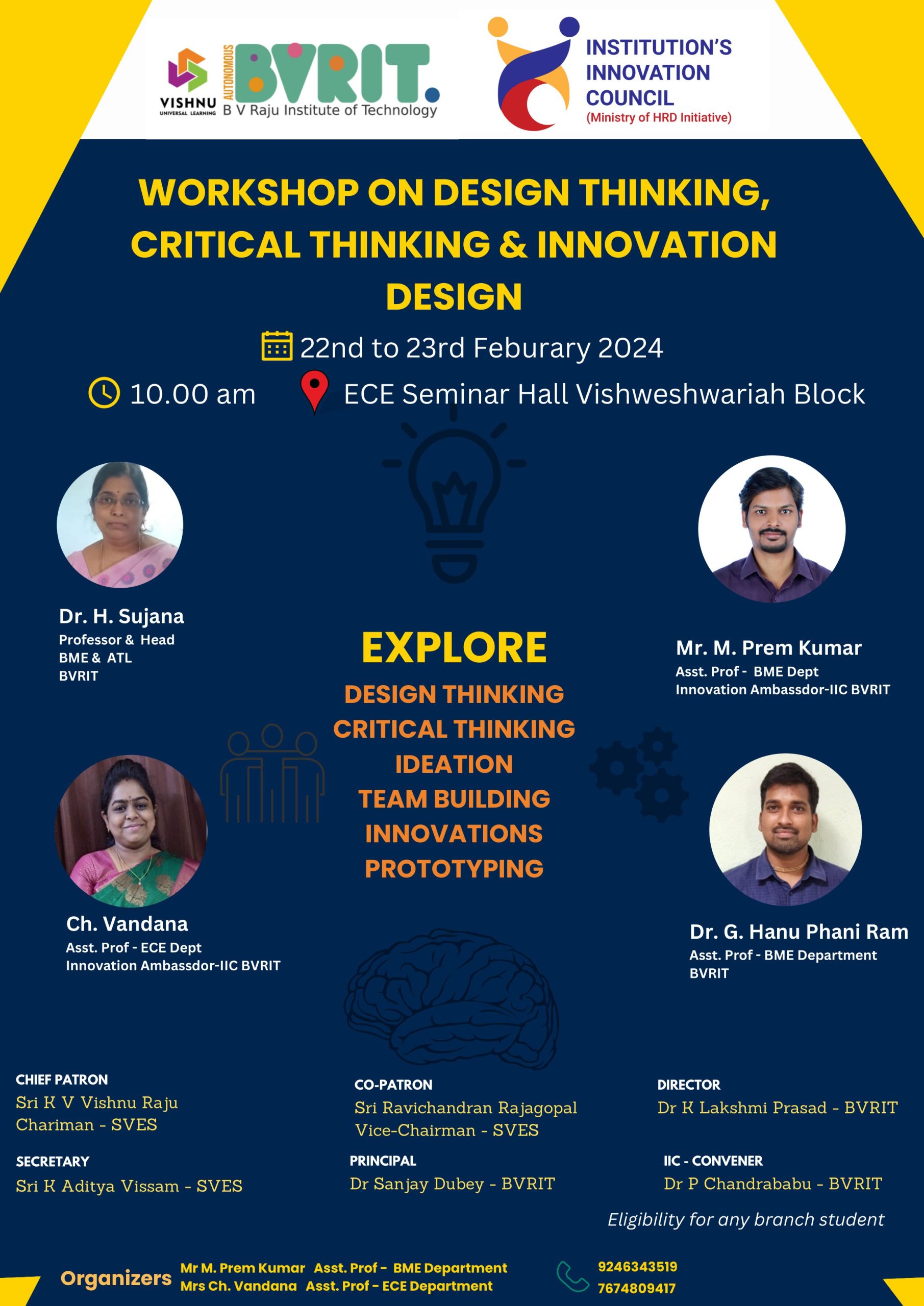 BVRIT IIC: Workshop on “Design Thinking, Critial Thinking & Innovation ...