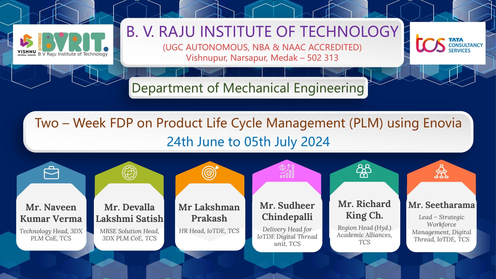 Mechanical Engineering: A two-week FDP on “Product Life Cycle ...